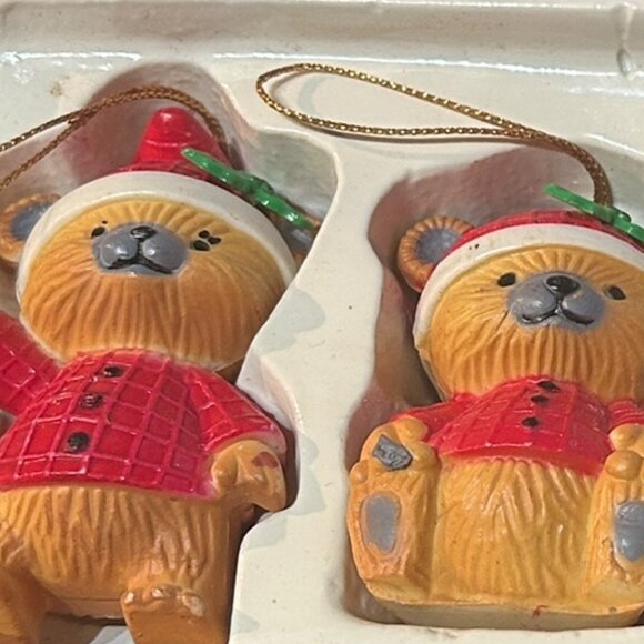 Vintage Class Trim Teddy Bear Ornaments 70s 80s NOS Set of 4 Christmas Nostalgia - Picture 6 of 8